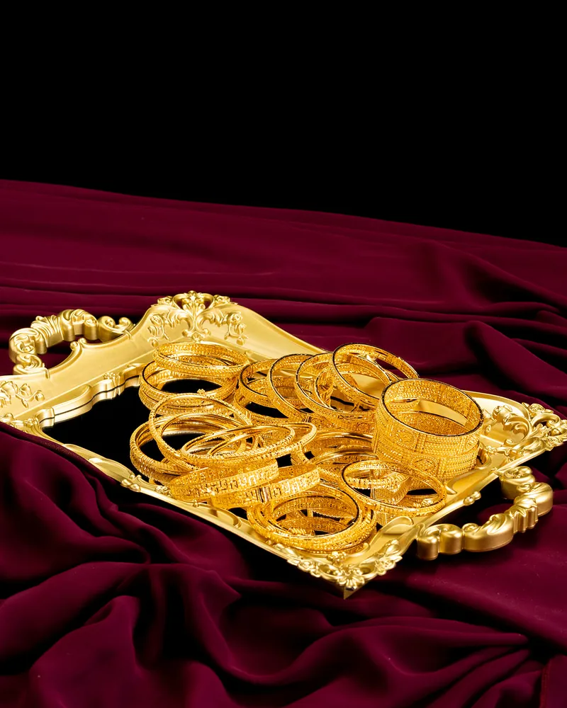 22K bangle tray, 22k gold bangle at Sonei Jewellers Surrey