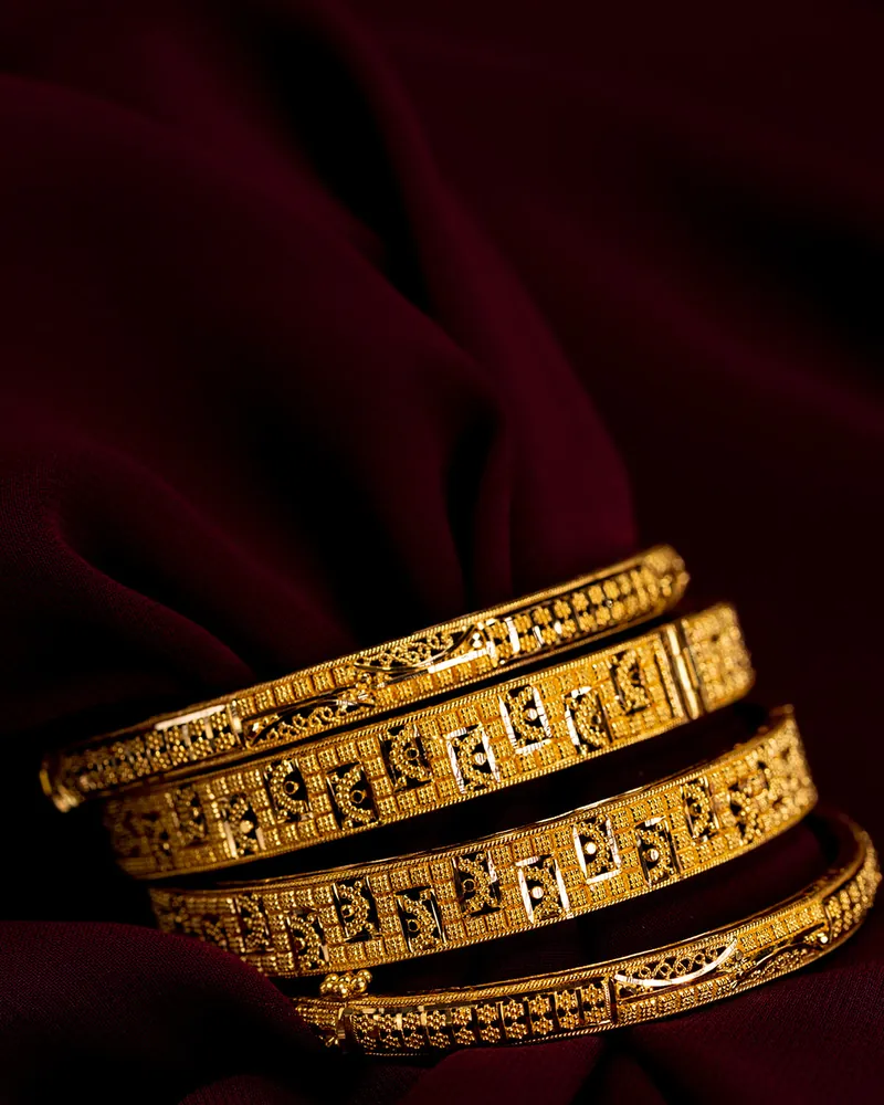 22K patterned bangles 3, 22k gold bangle at Sonei Jewellers Surrey