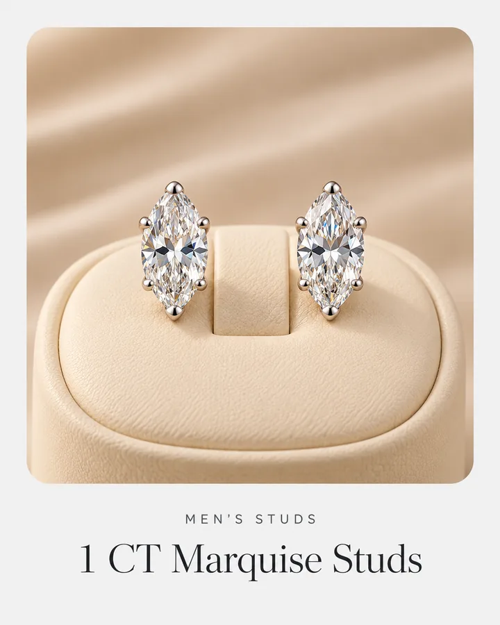 1 CT Marquise Studs, diamond stud earring at Sonei Jewellers Surrey