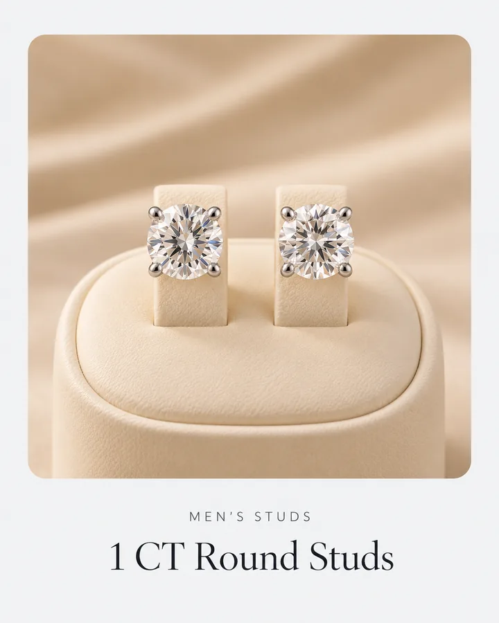 1 CT Round Studs, diamond stud earring at Sonei Jewellers Surrey