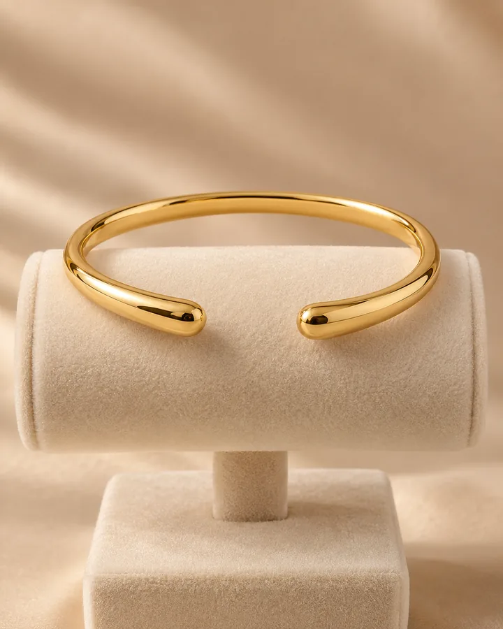 Open cuff bracelet, gold bracelet at Sonei Jewellers Surrey