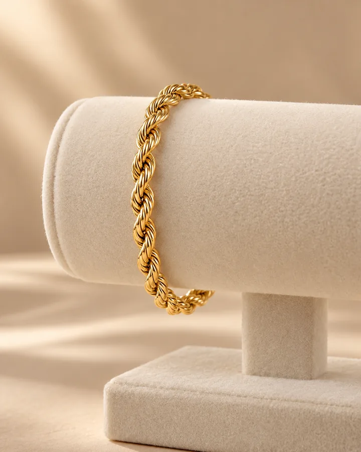 Rope bracelet, gold bracelet at Sonei Jewellers Surrey