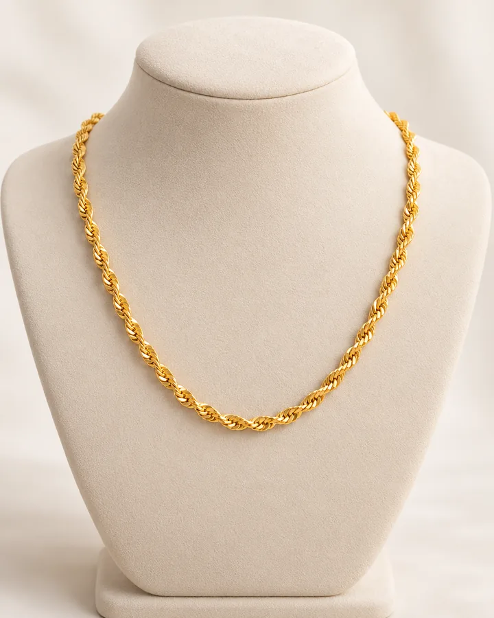 Thick rope chain, gold chain at Sonei Jewellers Surrey