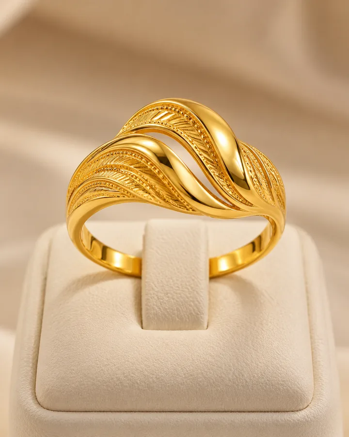 Wave ring, gold ring at Sonei Jewellers Surrey