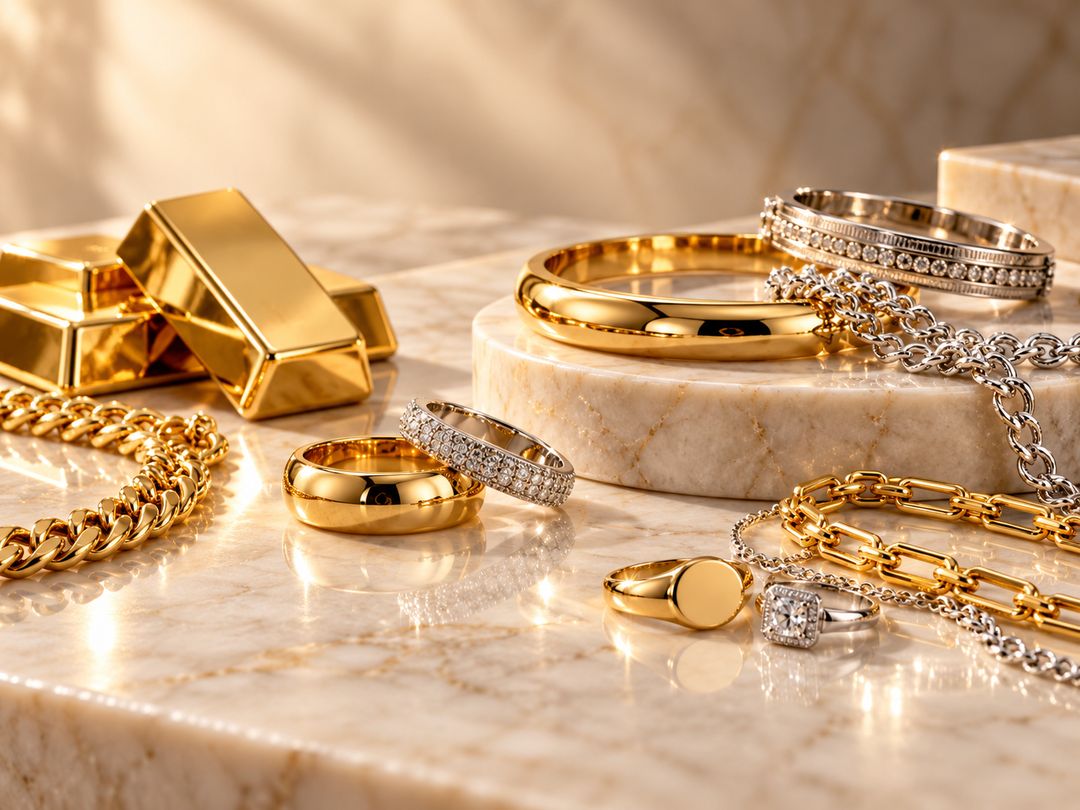 Gold and silver jewellery and bars, buy and sell gold in Surrey at Sonei Jewellers